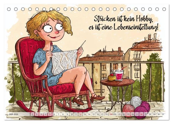 Produktbild: Wollfieber (Tischkalender 2026 DIN A5 quer), CALVENDO Monatskalender