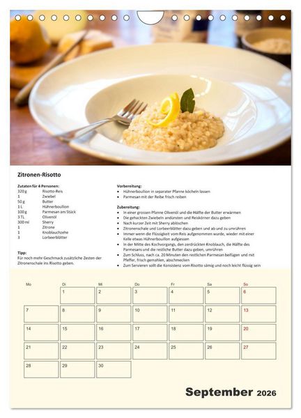 Produktbild: Der tolle Rezeptkalender (Wandkalender 2026 DIN A4 hoch), CALVENDO Monatskalender