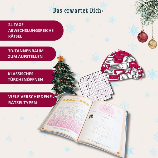 Produktbild: O R&auml;tselbaum! &ndash; 3D-Adventskalender zum Aufstellen und Aufklappen