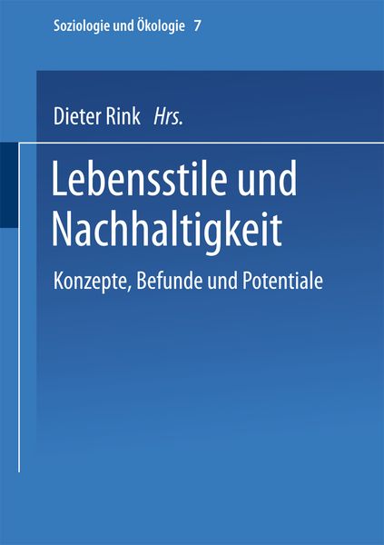 Produktbild: Lebensstile und Nachhaltigkeit