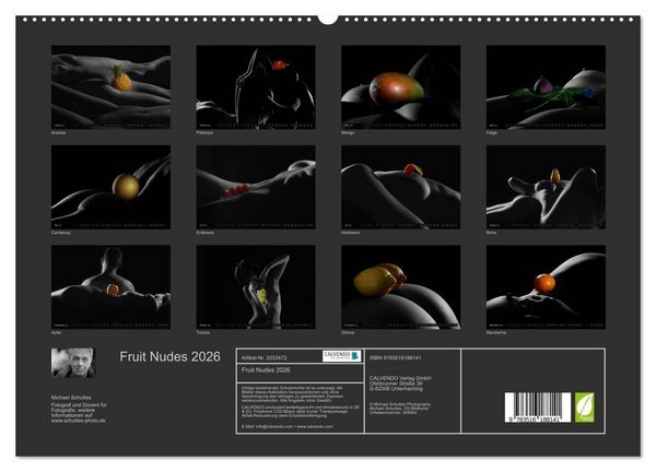 Produktbild: Fruit Nudes 2026 (hochwertiger Premium Wandkalender 2026 DIN A2 quer), Kunstdruck in Hochglanz