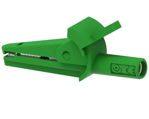 Produktbild: Electro PJP 5002-IEC-d4-CD1-V Krokodilklemme Gr&uuml;n Klemmbereich max.: 9mm L&auml;nge: 51mm 1St.