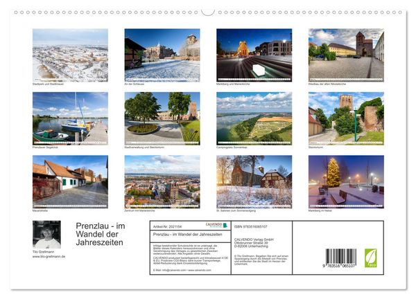 Produktbild: Prenzlau - im Wandel der Jahreszeiten (hochwertiger Premium Wandkalender 2026 DIN A2 quer), Kunstdruck in Hochglanz
