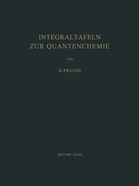 Produktbild: Integraltafeln zur Quantenchemie