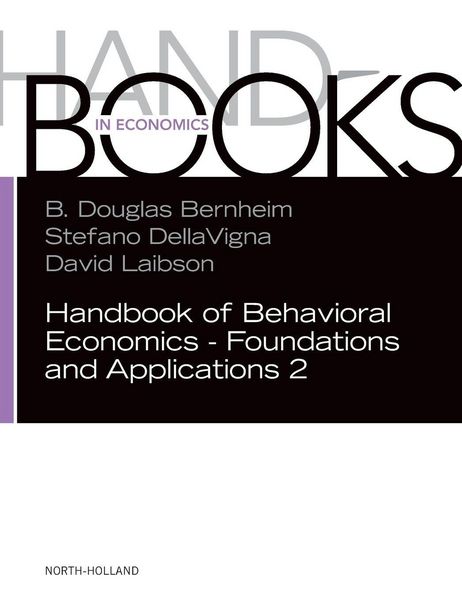Produktbild: Handbook of Behavioral Economics - Foundations and Applications 2