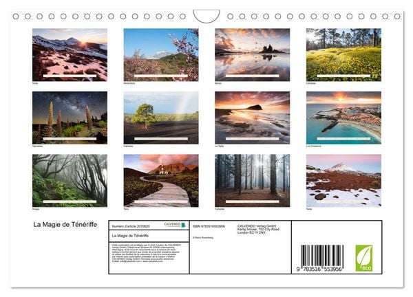 Produktbild: La Magie de T&eacute;n&eacute;riffe (Calendrier mural 2026 DIN A4 vertical), CALVENDO calendrier mensuel