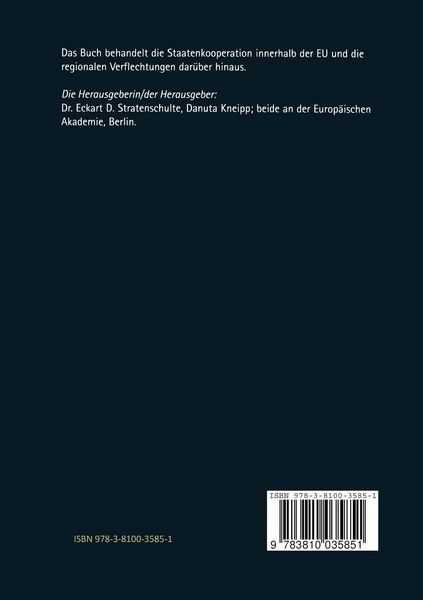 Produktbild: Staatenkooperation in der EU und dar&uuml;ber hinaus