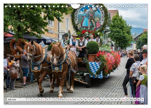 Produktbild: Garmisch-Partenkirchen - Zentrum des Werdenfelser Landes (Wandkalender 2026 DIN A4 quer), CALVENDO Monatskalender