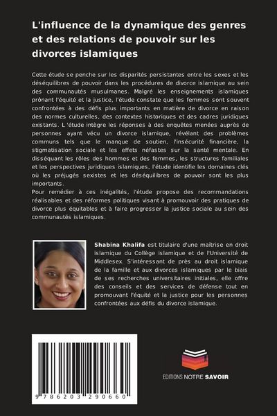 Produktbild: L'influence de la dynamique des genres et des relations de pouvoir sur les divorces islamiques