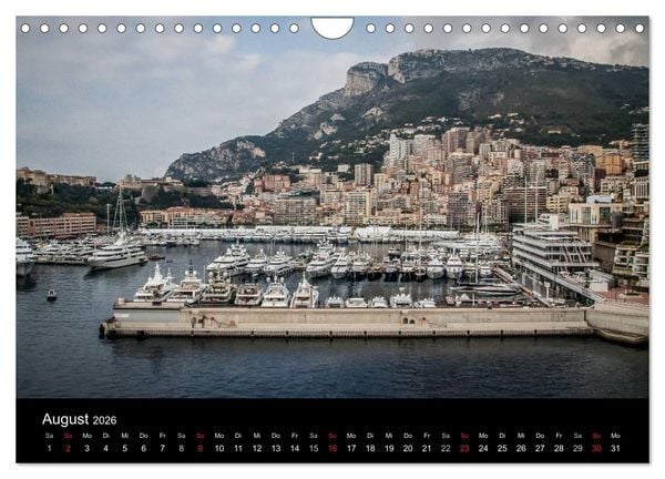 Produktbild: Monaco - Das F&uuml;rstentum an der franz&ouml;sischen Mittelmeerk&uuml;ste (Wandkalender 2026 DIN A4 quer), CALVENDO Monatskalender