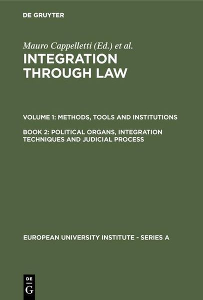 Produktbild: Political Organs, Integration Techniques and Judicial Process