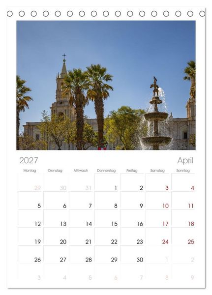 Produktbild: Tischplaner 2027 - Peru - Traumreise durch das Land der Inka (A5 Tischkalender zum Aufstellen) CALVENDO