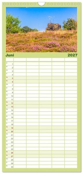 Produktbild: Familienplaner 2027 - Der Harz - eine geheimnisvolle Welt mit 5 Spalten (Wandkalender, 21 x 45 cm) CALVENDO