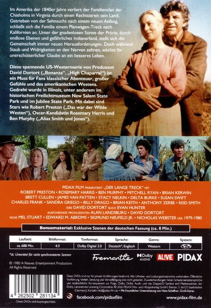 Produktbild: Der lange Treck (The Chisholms) - Remastered Edition / Die komplette 16-teilige Kult-Westernserie (Pidax Western-Klassiker) [3 DVDs]