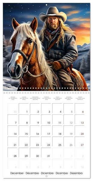 Produktbild: Man and Horse - Western Life (Wall Calendar 2026 12 &times; 12 Inch) CALVENDO 12 Month Wall Calendar