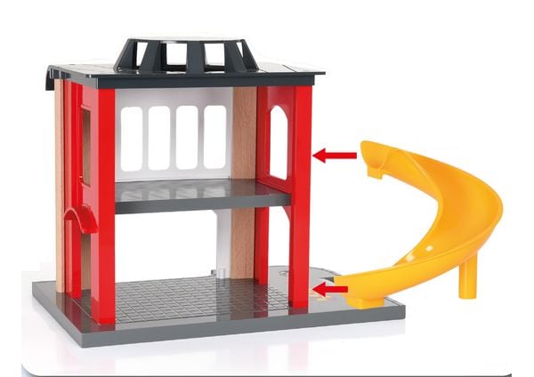 Produktbild: BRIO - Große Feuerwehr-Station mit Einsatzfahrzeug