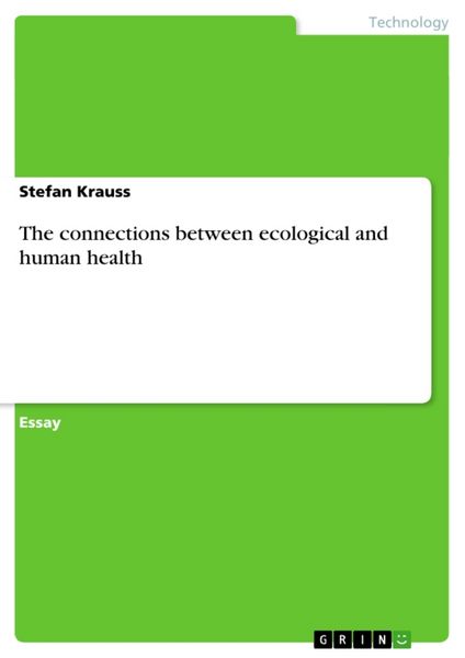 Produktbild: The connections between ecological and human health