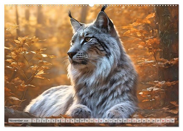 Produktbild: Auf den Spuren der Luchse (hochwertiger Premium Wandkalender 2026 DIN A2 quer), Kunstdruck in Hochglanz