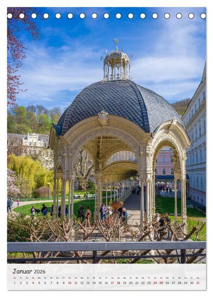Produktbild: Karlsbad / Karlovy Vary - Heilbad im Westb&ouml;hmischen B&auml;derdreieck (Tischkalender 2026 DIN A5 hoch), CALVENDO Monatskalender