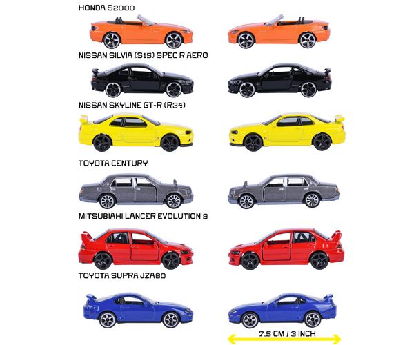 Produktbild: JDM Legends Premium Cars, 6+1-sort.