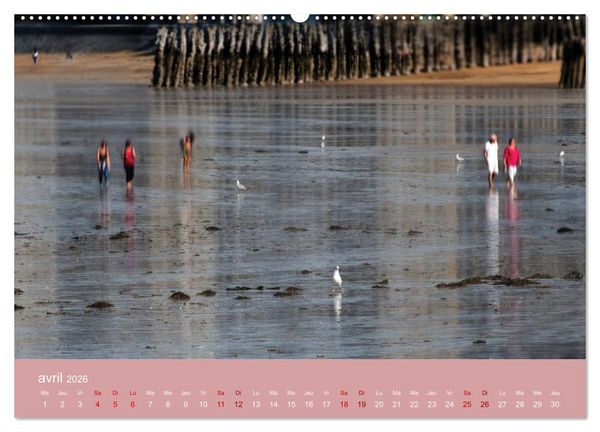 Produktbild: Sillonnez la plage (Calendrier mural 2026 DIN A2 vertical) calendrier de bureau