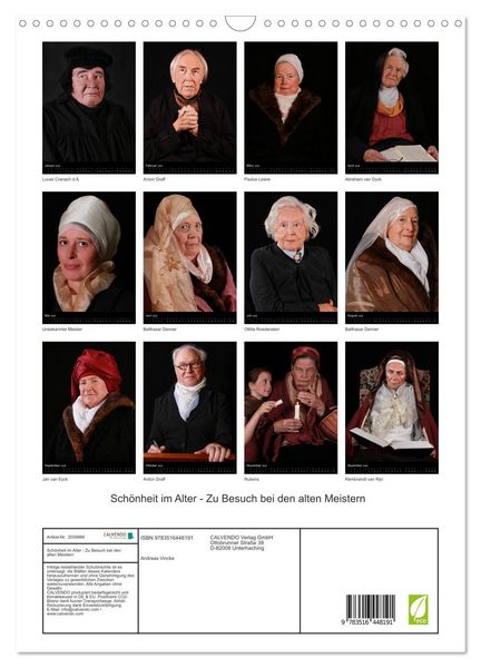 Produktbild: Sch&ouml;nheit im Alter - Zu Besuch bei den alten Meistern (Wandkalender 2026 DIN A3 hoch), CALVENDO Monatskalender