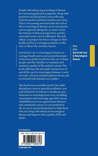 Produktbild: End of Life Care in Neurological Disease