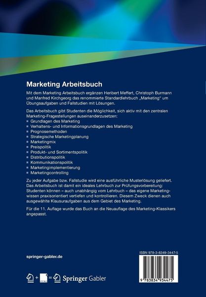 Produktbild: Marketing Arbeitsbuch