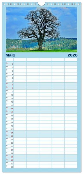 Produktbild: Familienplaner 2026 - Die Stauden, Naturpark in den westlichen W&auml;lder Augsburgs mit 5 Spalten (Wandkalender, 21 x 45 cm) CALVENDO