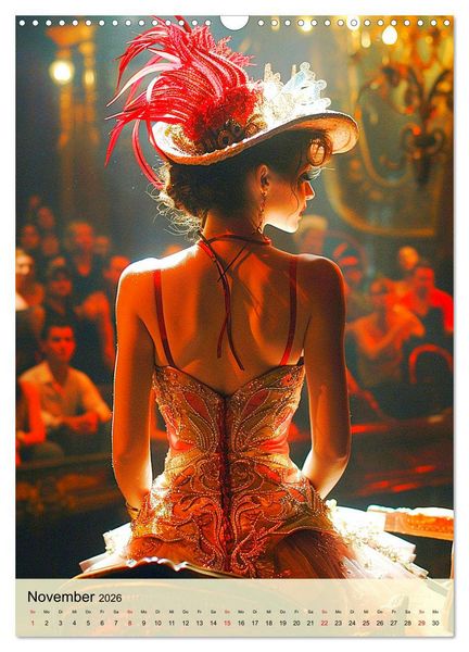 Produktbild: Burlesque. Verf&uuml;hrerische Frauen im Stil der 20er Jahre (Wandkalender 2026 DIN A3 hoch), CALVENDO Monatskalender
