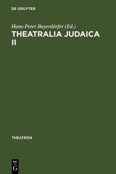 Produktbild: Theatralia Judaica II
