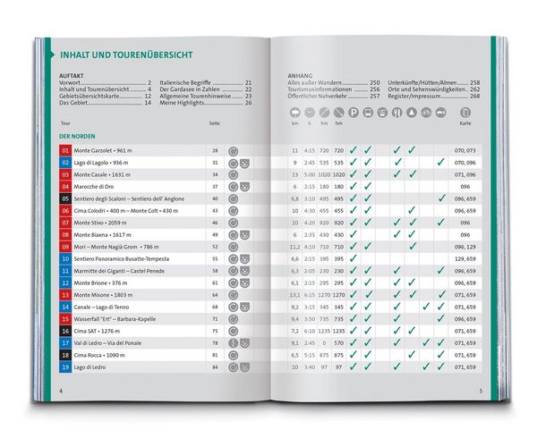 Produktbild: KOMPASS Wanderf&uuml;hrer Gardasee, 70 Touren mit Extra-Tourenkarte