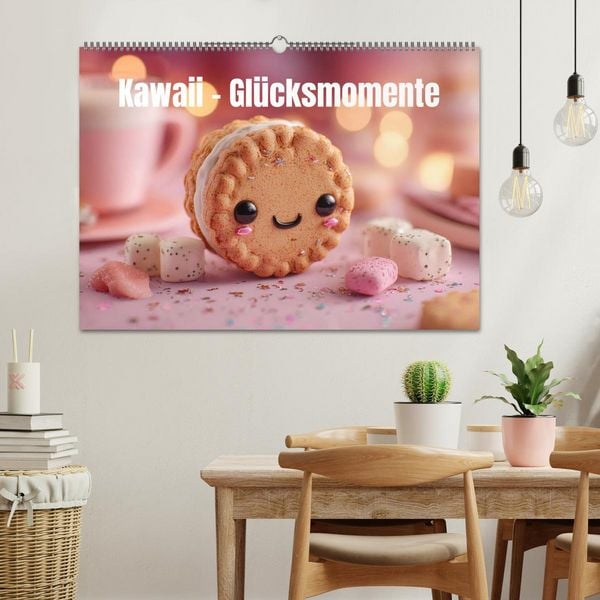 Produktbild: Kawaii-Gl&uuml;cksmomente (Wandkalender 2026 DIN A2 quer), CALVENDO Monatskalender