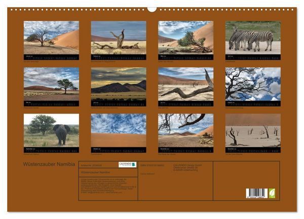 Produktbild: W&uuml;stenzauber Namibia (Wandkalender 2026 DIN A2 quer), CALVENDO Monatskalender