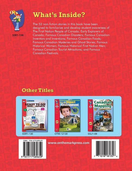 Produktbild: 52 Weekly Nonfiction Stories About Canada Grades 5-6