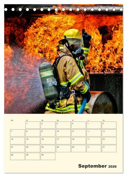 Produktbild: Feuerwehr - im Einsatz weltweit (Tischkalender 2026 DIN A5 hoch), CALVENDO Monatskalender