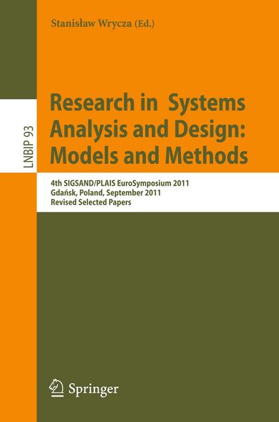 Produktbild: Research in Systems Analysis and Design: Models and Methods