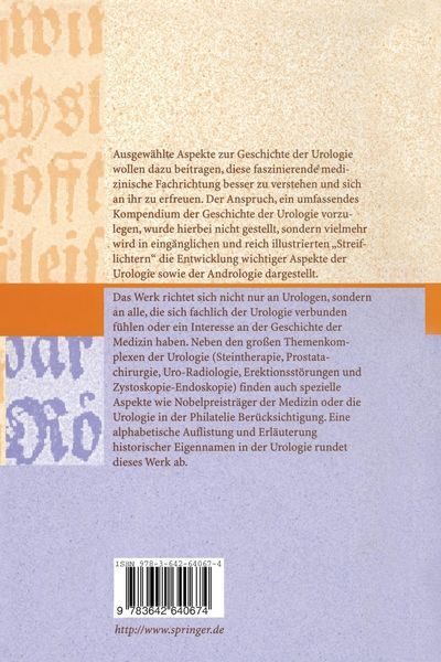 Produktbild: Streiflichter aus der Geschichte der Urologie
