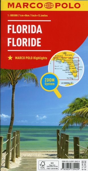 MARCO POLO Kontinentalkarte Florida 1:800.000
