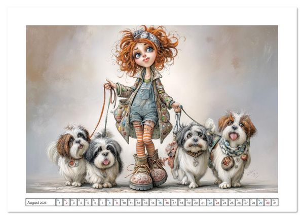 Produktbild: Wuff und weg! (hochwertiger Premium Wandkalender 2026 DIN A2 quer), Kunstdruck in Hochglanz