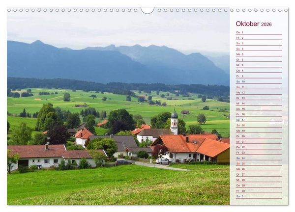 Produktbild: Murnau und das Blaue Land - Aquarelle und Fotografien (Wandkalender 2026 DIN A3 quer), CALVENDO Monatskalender