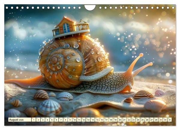 Produktbild: My home is my castle - flotte Schnecken unterwegs (Wandkalender 2026 DIN A4 quer), CALVENDO Monatskalender