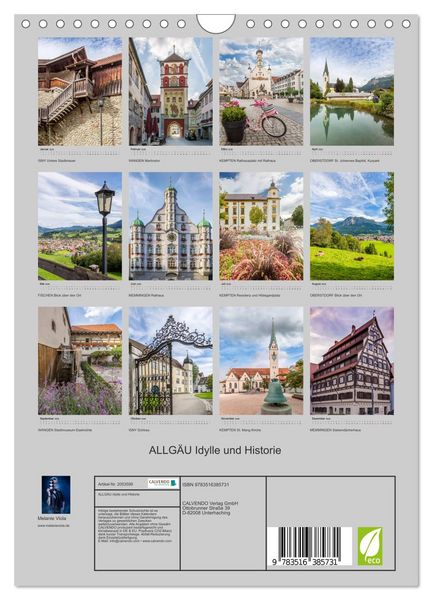 Produktbild: ALLG&Auml;U Idylle und Historie (Wandkalender 2026 DIN A4 hoch), CALVENDO Monatskalender