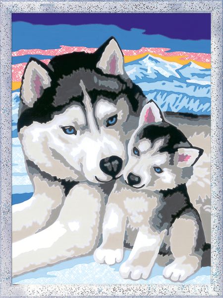 Produktbild: CreArt, Malen nach Zahlen Kinder - Husky Kuss