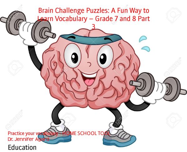 Produktbild: Brain Challenge Puzzles: A Fun Way to Learn Vocabulary - Grade 7 and 8 Part 3