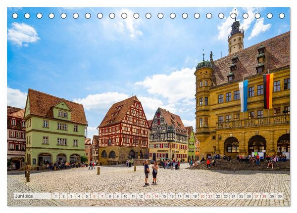 Produktbild: Rothenburg ob der Tauber Impressionen (Tischkalender 2026 DIN A5 quer), CALVENDO Monatskalender
