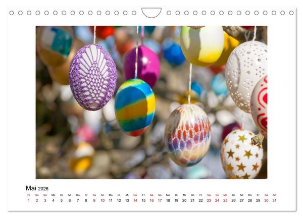 Produktbild: Der Saalfelder Ostereierbaum (Wandkalender 2026 DIN A4 quer), CALVENDO Monatskalender