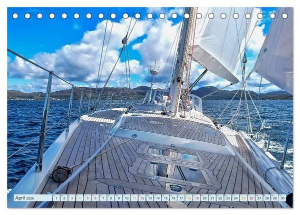 Produktbild: Segelyacht - Freiheit und Abenteuer (Tischkalender 2026 DIN A5 quer), CALVENDO Monatskalender