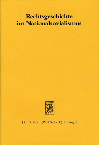 Produktbild: Rechtsgeschichte im Nationalsozialismus