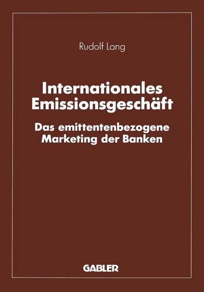 Produktbild: Internationales Emissionsgesch&auml;ft